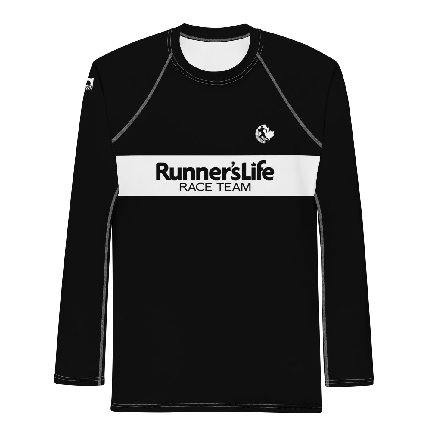 Men's Long Sleeve Shirt - Runner's Life Black