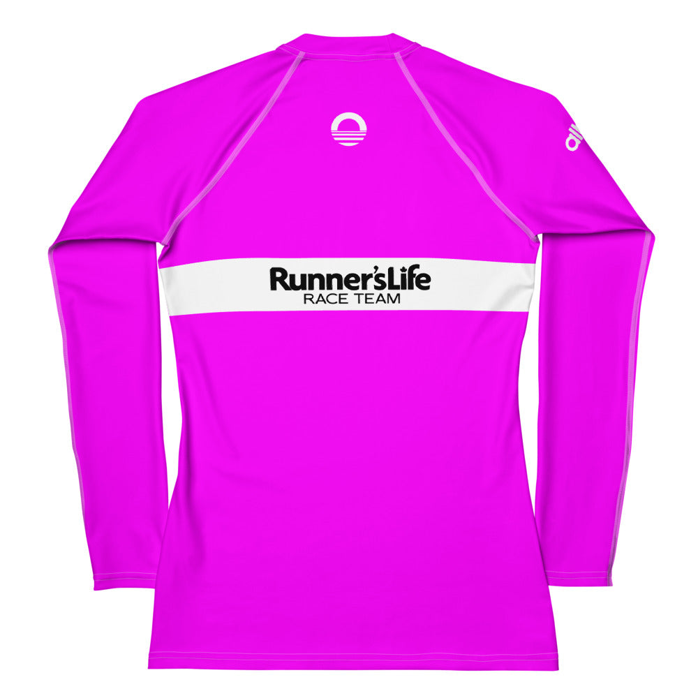 Women's Long Sleeve Shirt - Runner's Life Pink