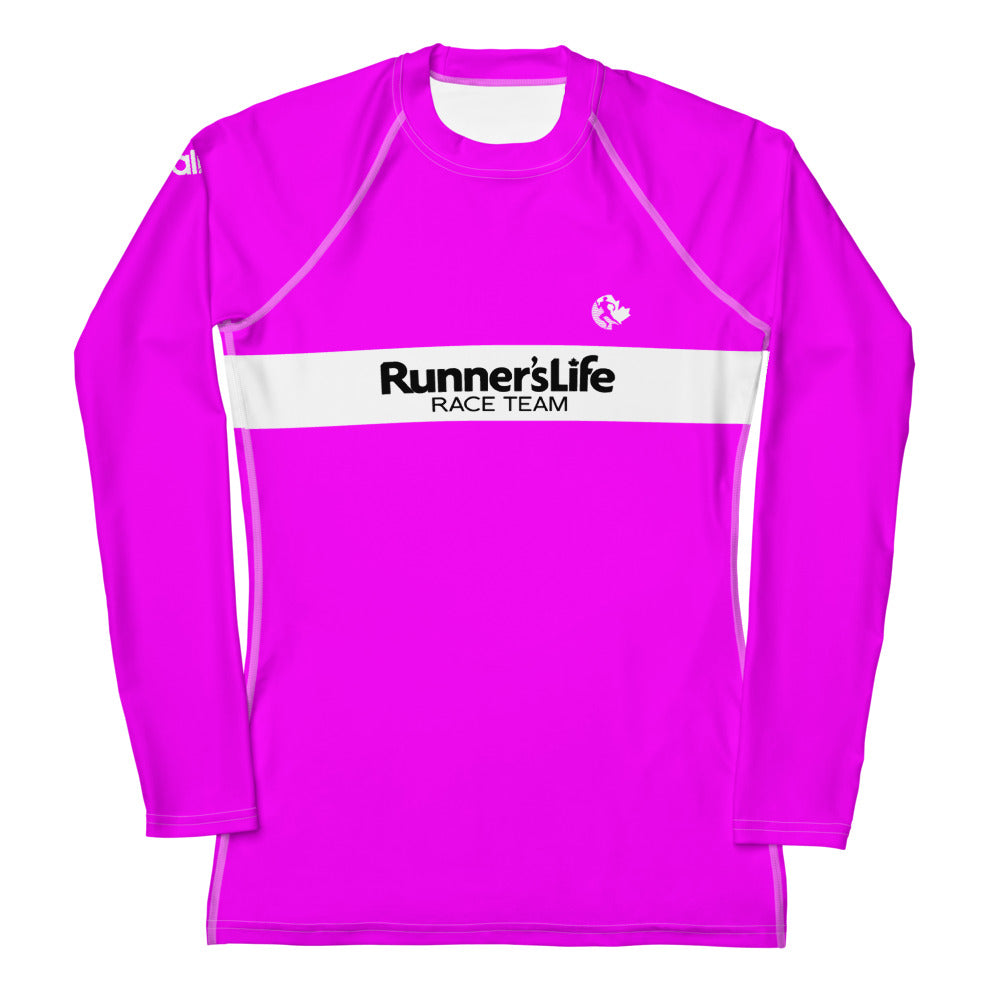 Women's Long Sleeve Shirt - Runner's Life Pink