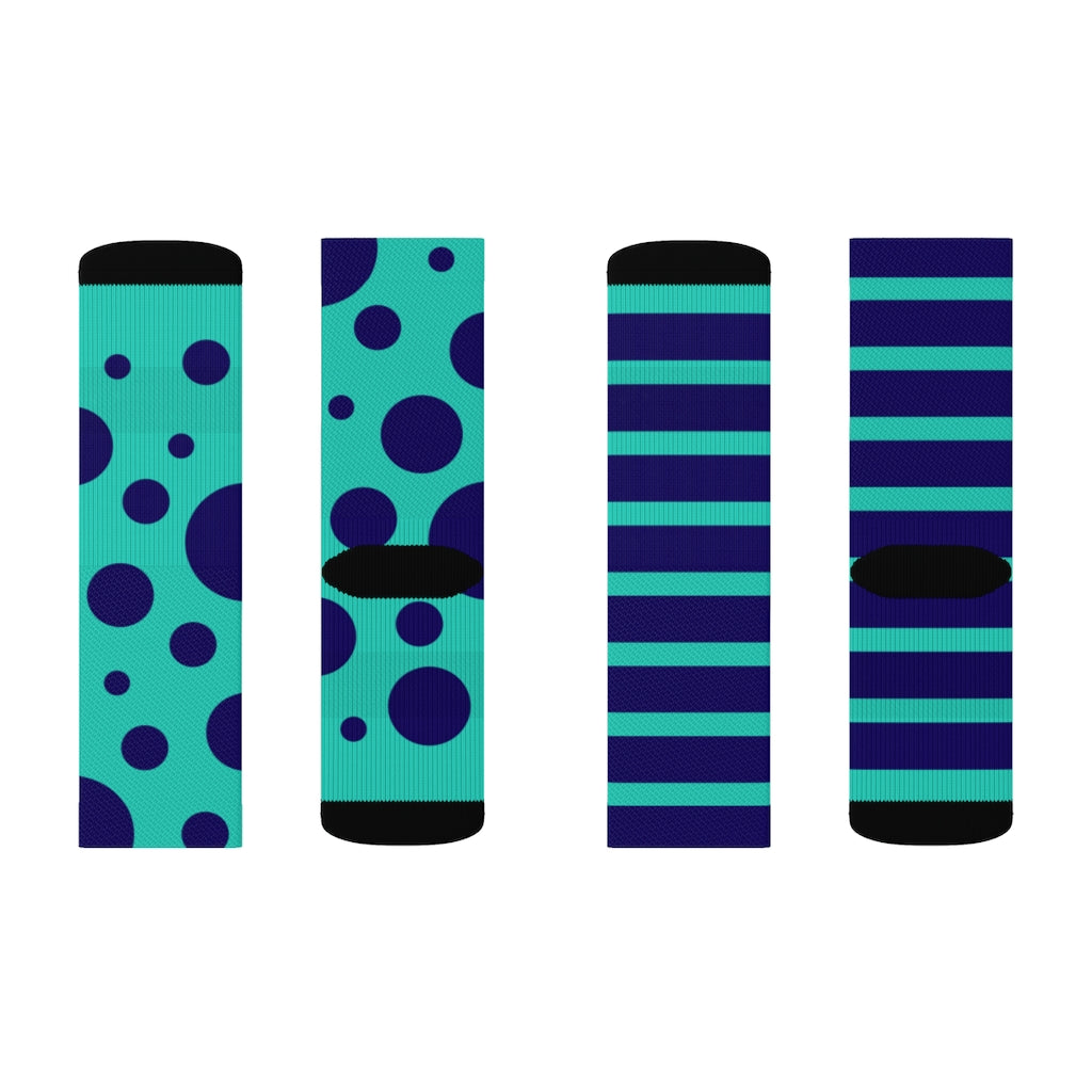 Socks - Dot Stripe Mint
