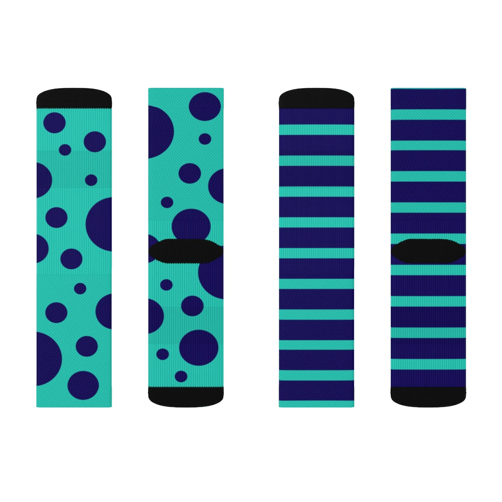 Socks - Dot Stripe Mint