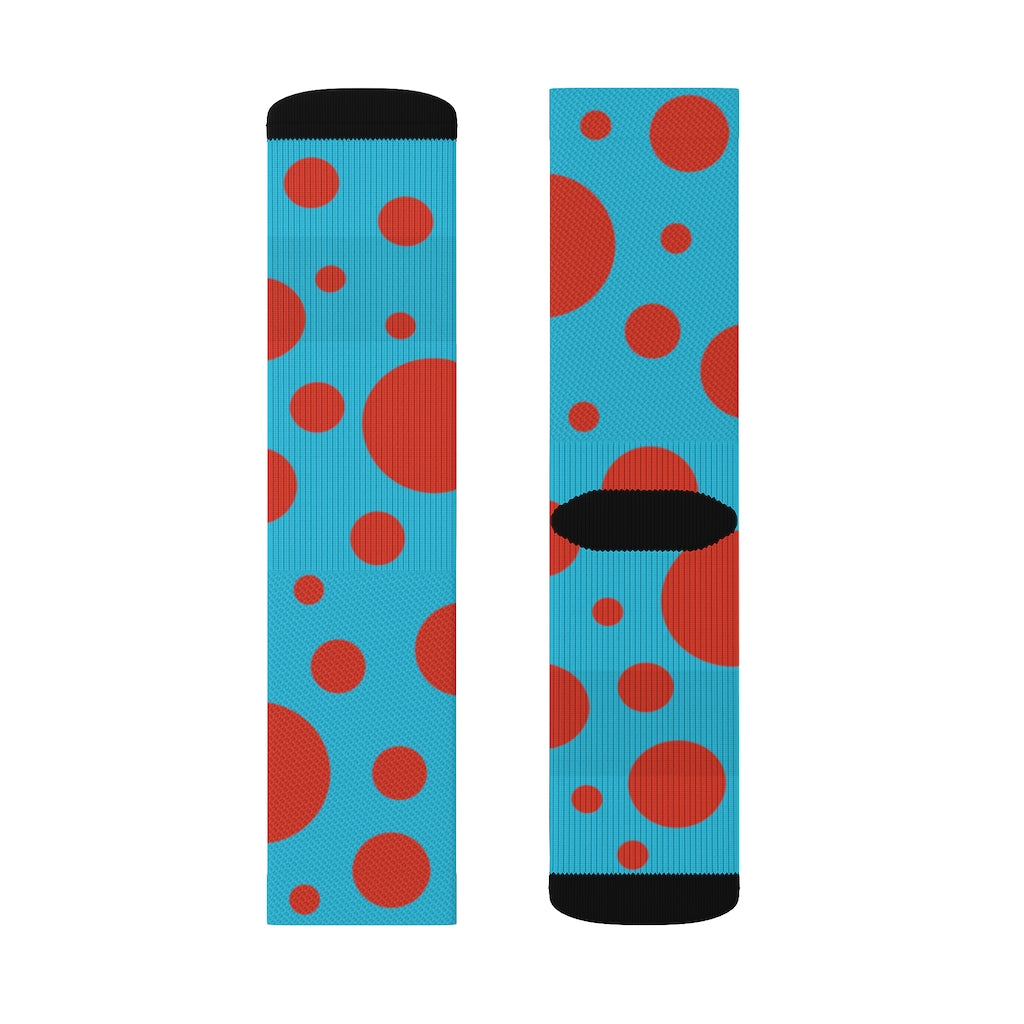 Socks - Dot Stripe Sky