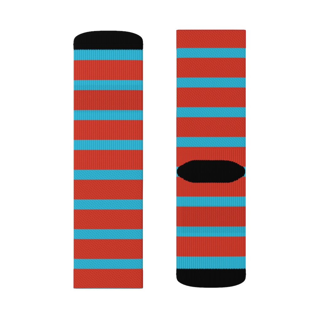 Socks - Dot Stripe Sky