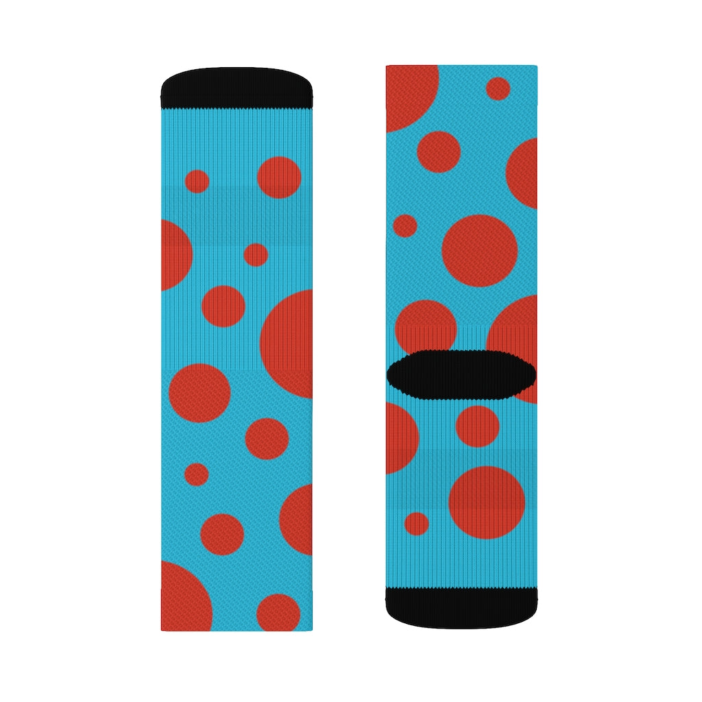Socks - Dot Stripe Sky