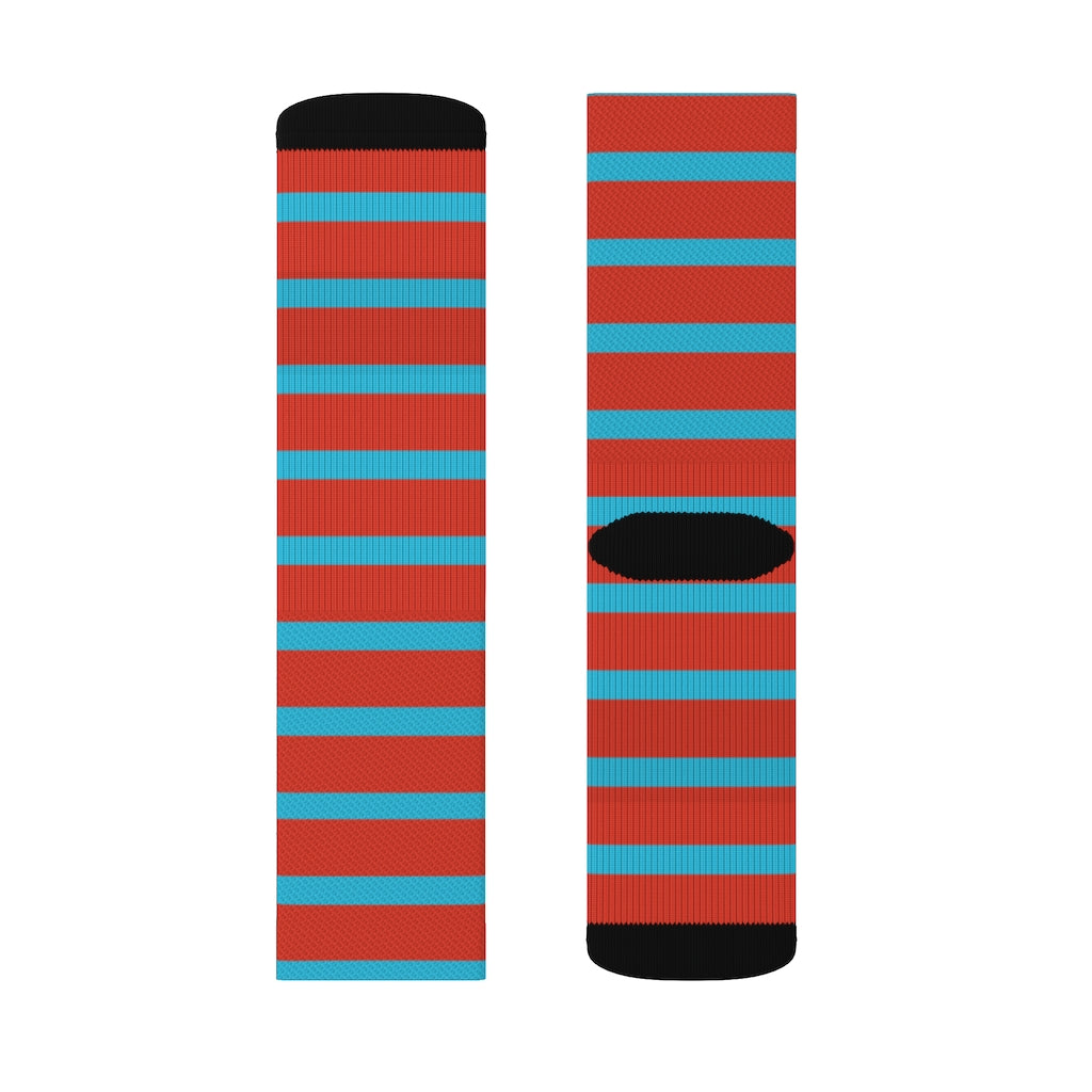 Socks - Dot Stripe Sky