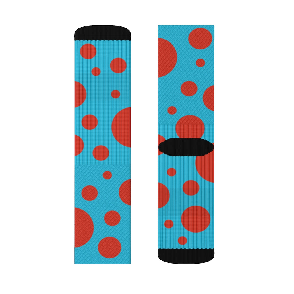 Socks - Dot Stripe Sky