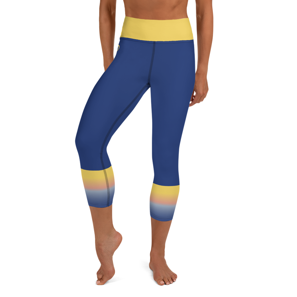 Women's Yoga Capri Tights - Evening Sun