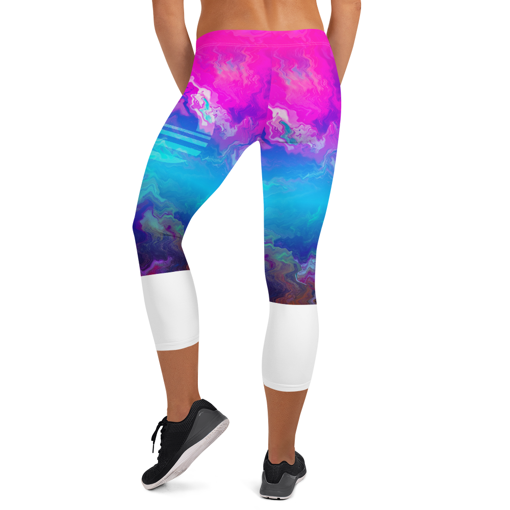 Women's Capri Tights - Mountain Dream
