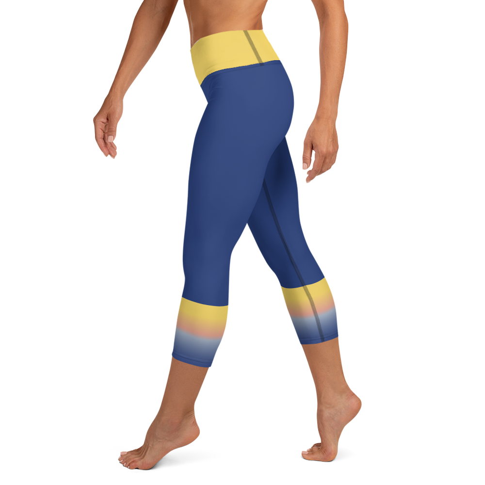 Women's Yoga Capri Tights - Evening Sun