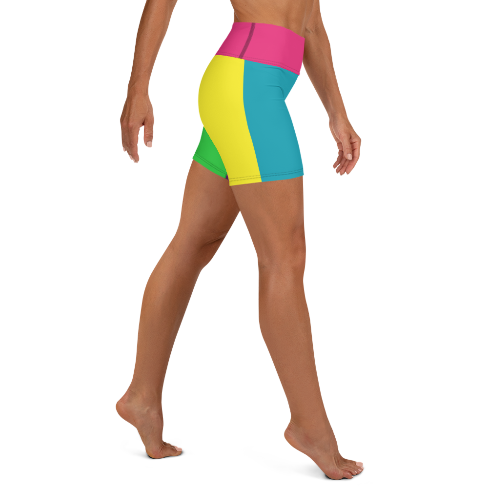 Women's Yoga Shorts - Neon