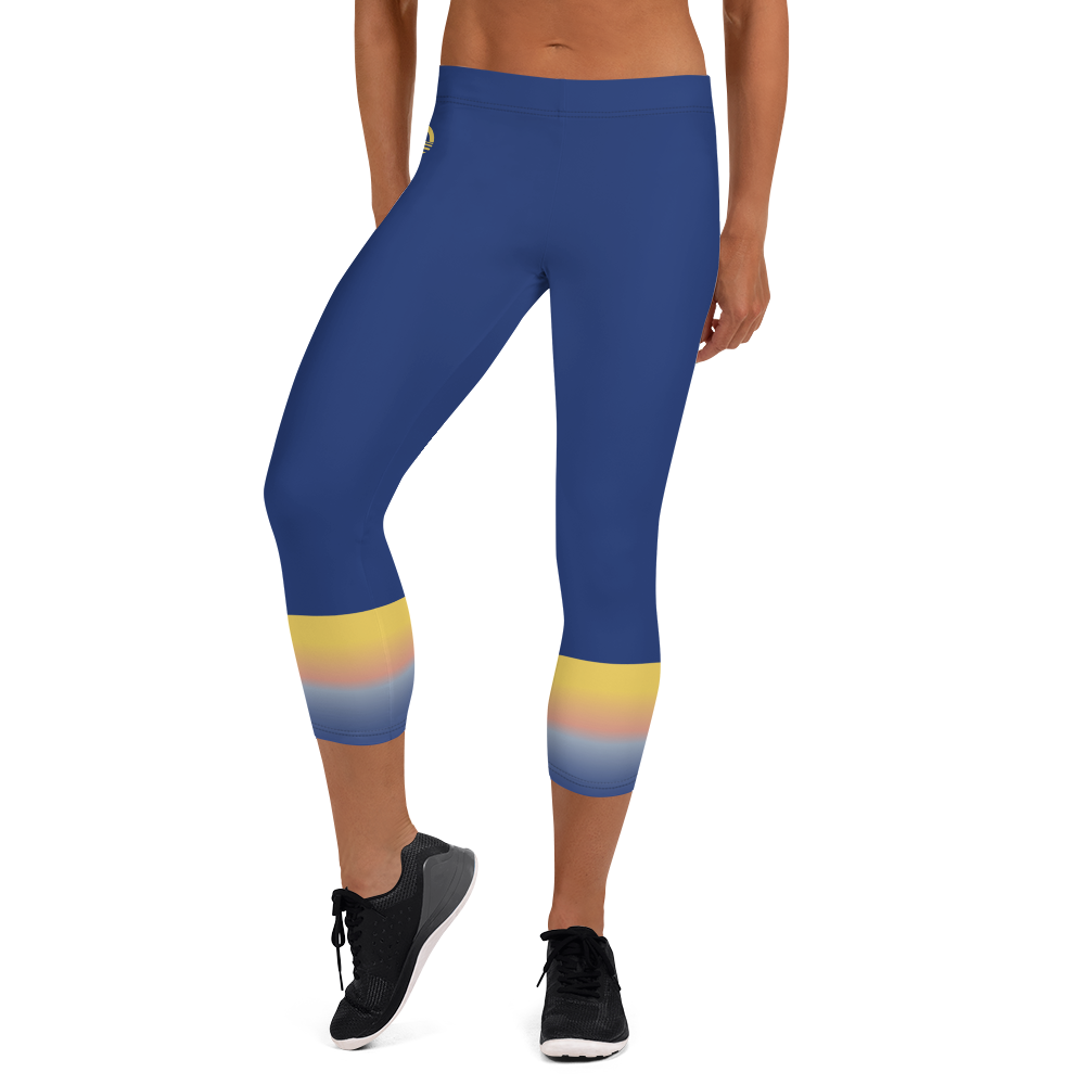 Women's Capri Tights - Evening Sun