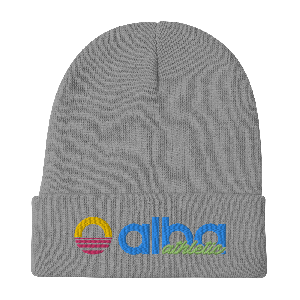 Embroidered Beanie - Neon