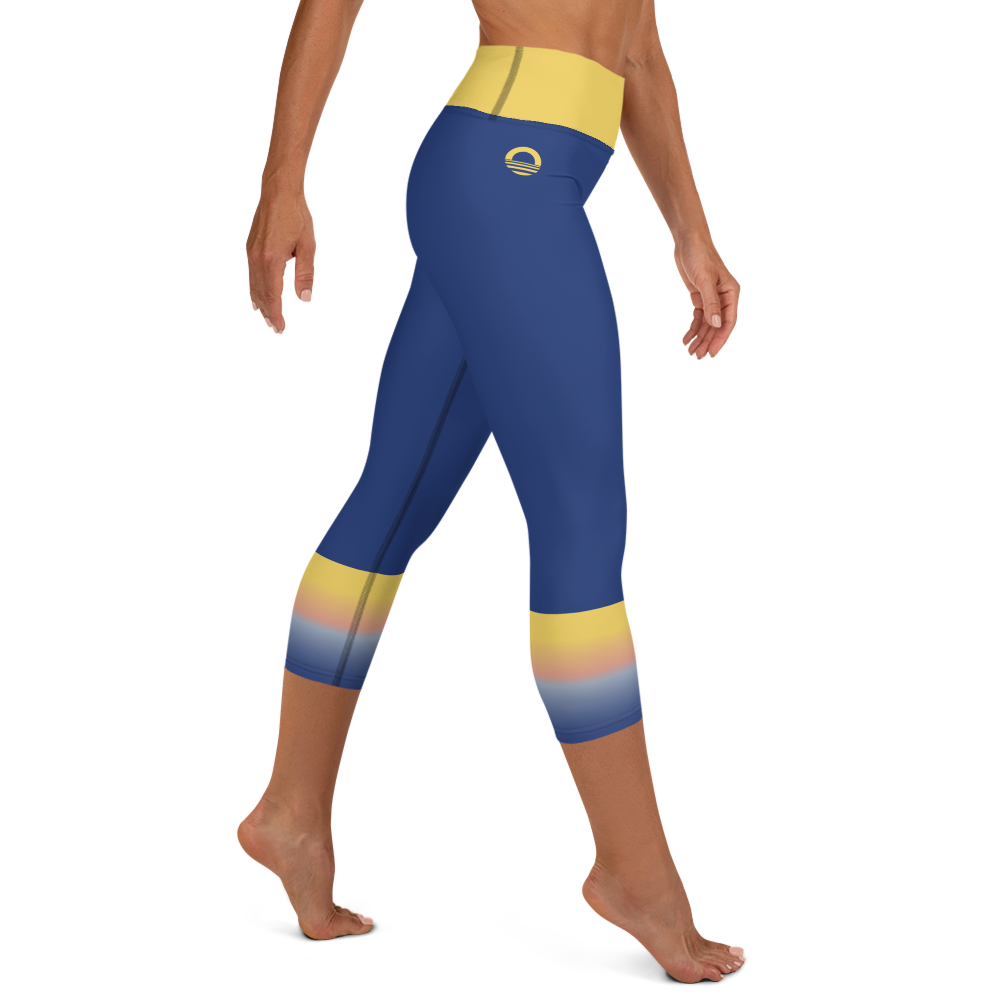 Women's Yoga Capri Tights - Evening Sun