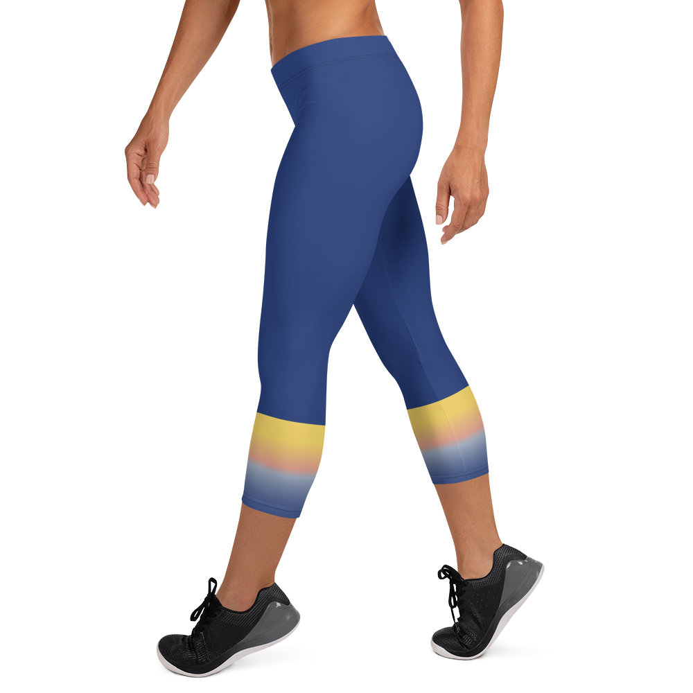 Women's Capri Tights - Evening Sun