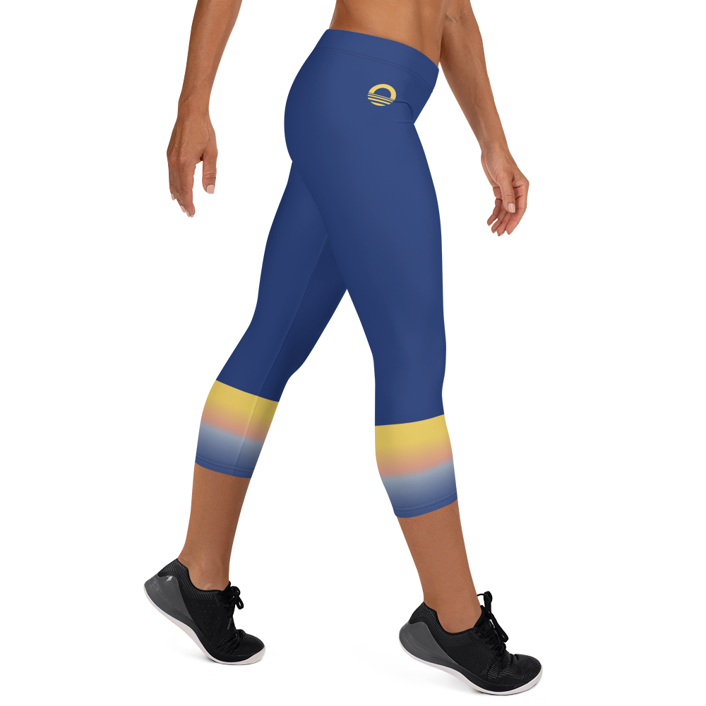 Women's Capri Tights - Evening Sun