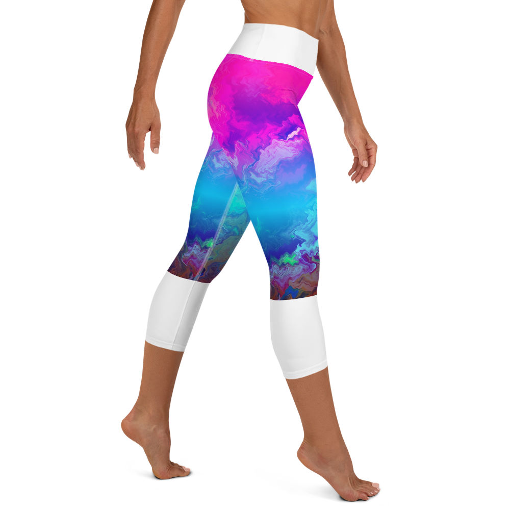 Women's Yoga Capri Tights - Mountain Dream