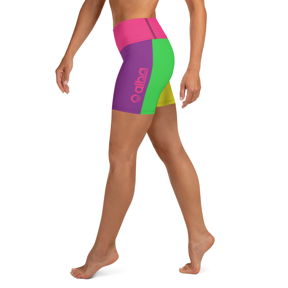 Women's Yoga Shorts - Neon