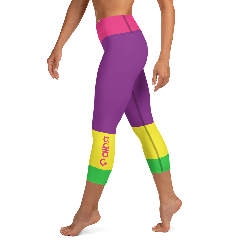 Women's Yoga Capri Tights - Neon