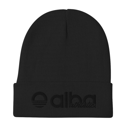 Embroidered Beanie - Black Out