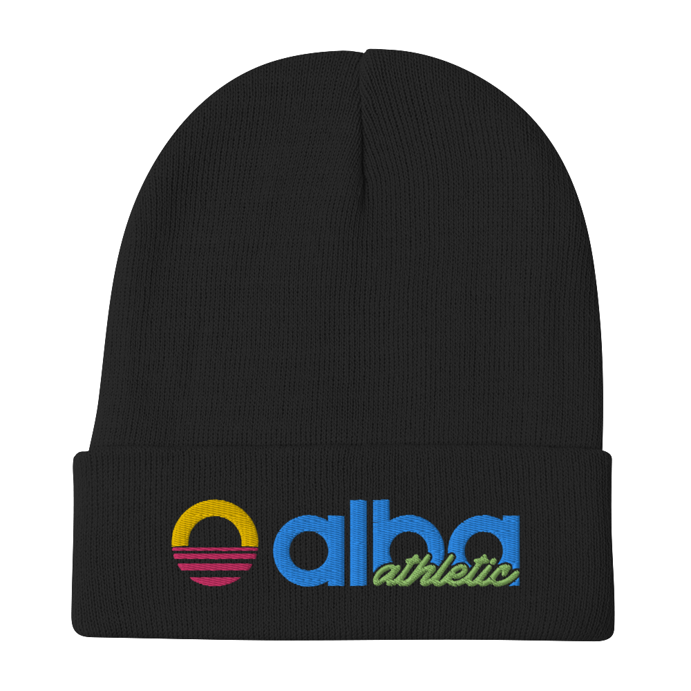 Embroidered Beanie - Neon