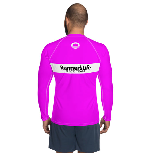 Men's Long Sleeve Shirt - Runner's Life Pink