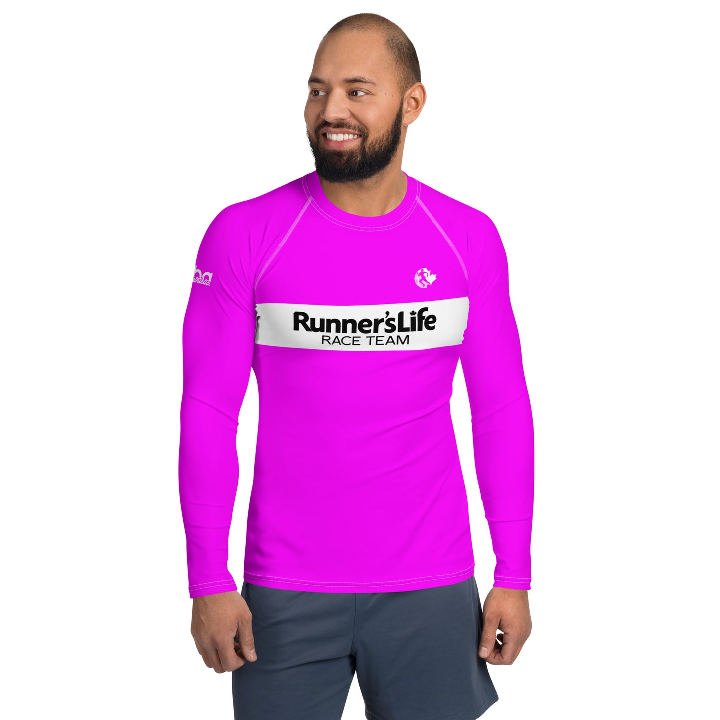 Men's Long Sleeve Shirt - Runner's Life Pink