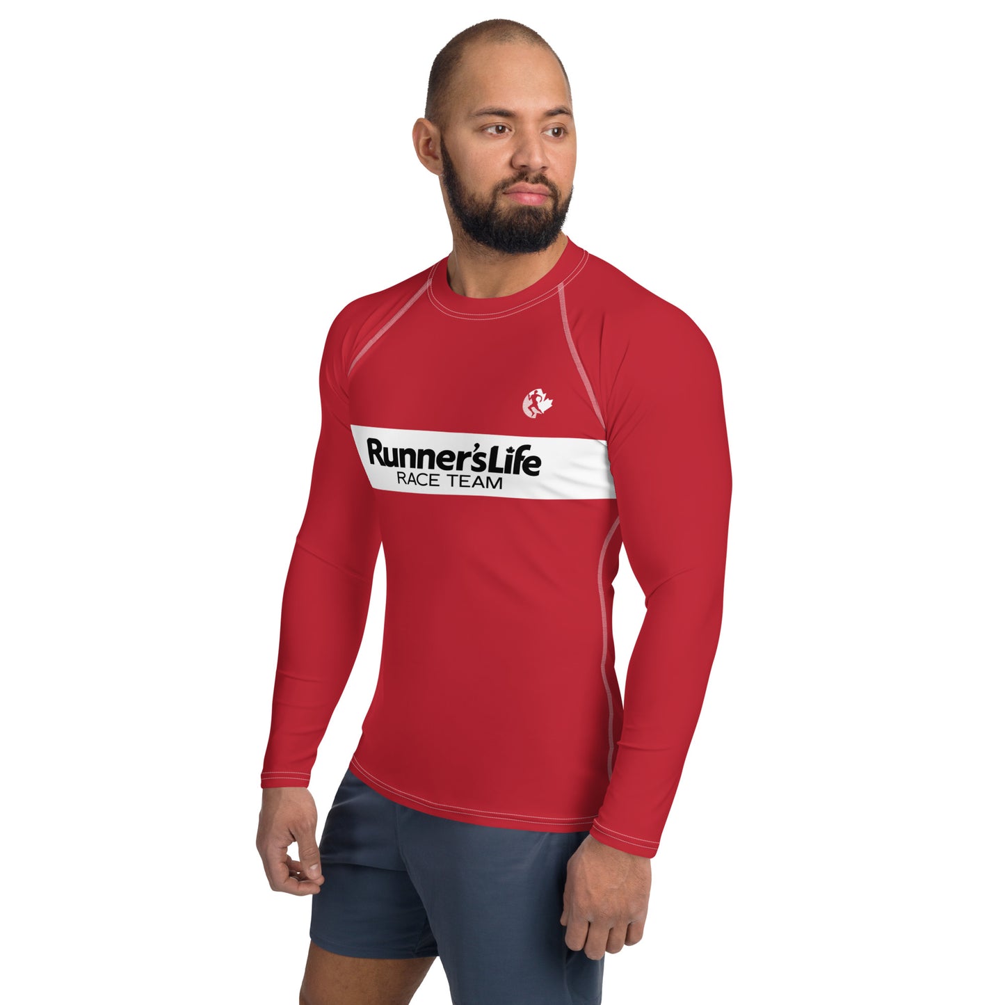 Men's Long Sleeve Shirt - Runner's Life Red