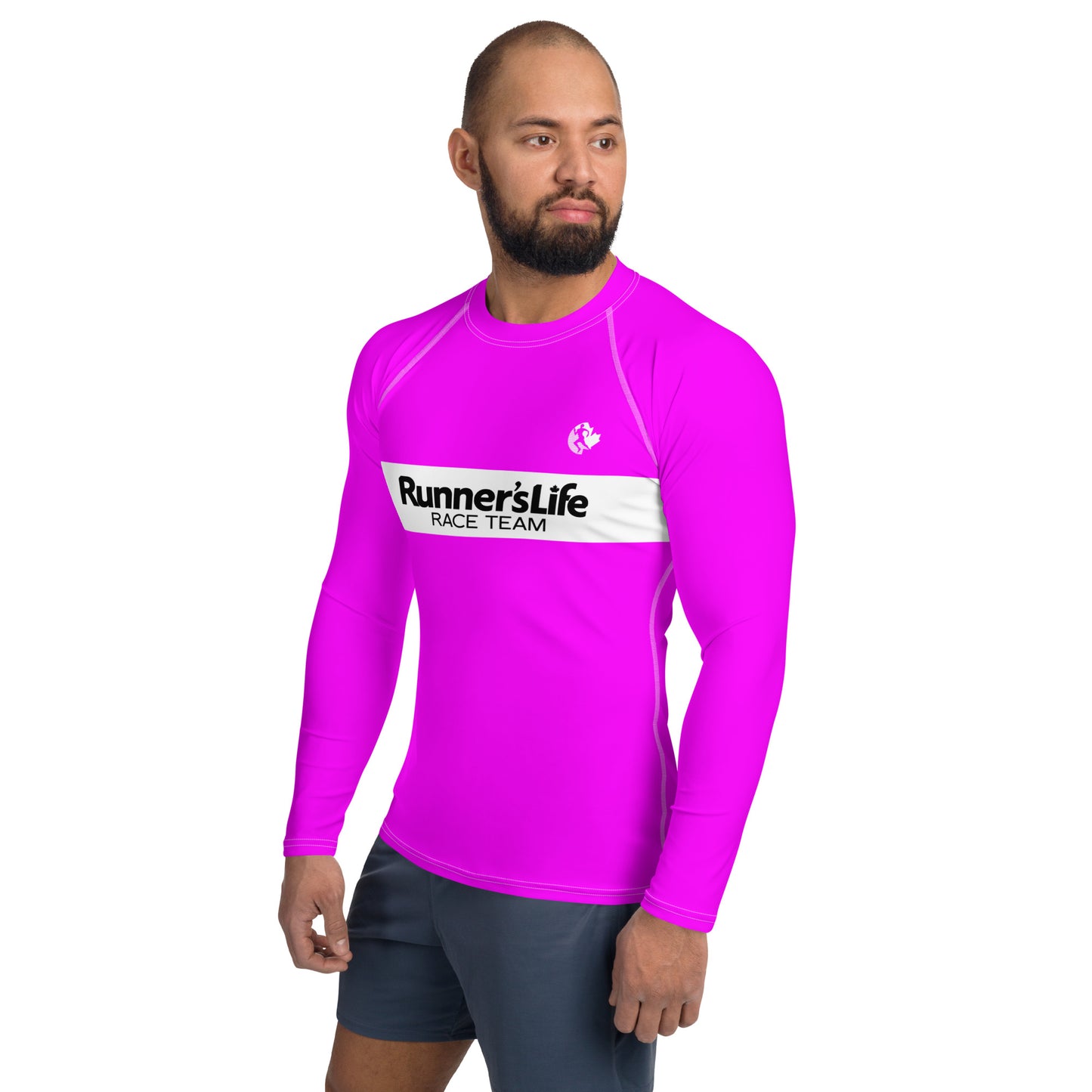 Men's Long Sleeve Shirt - Runner's Life Pink