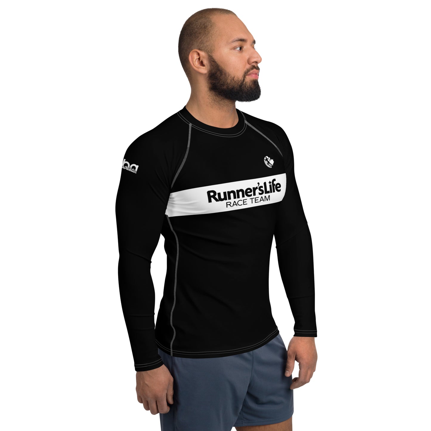 Men's Long Sleeve Shirt - Runner's Life Black