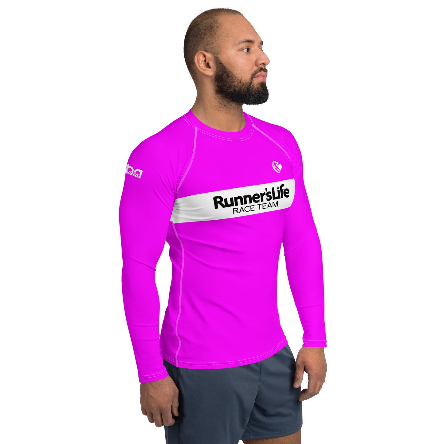 Men's Long Sleeve Shirt - Runner's Life Pink