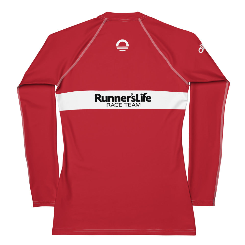 Women's Long Sleeve Shirt - Runner's Life Red