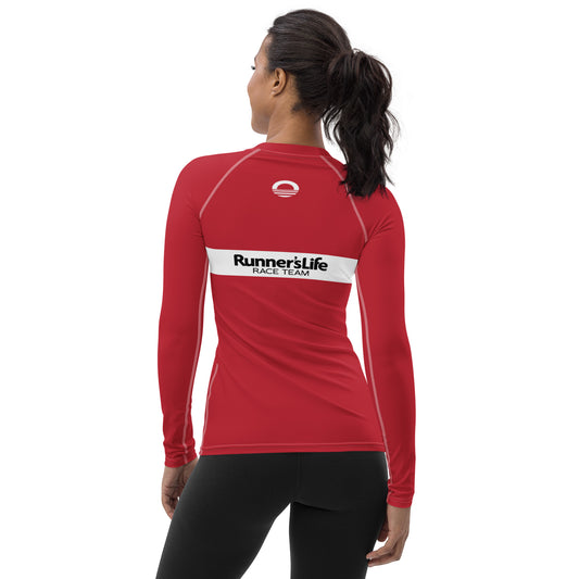 Women's Long Sleeve Shirt - Runner's Life Red