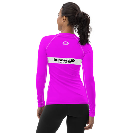 Women's Long Sleeve Shirt - Runner's Life Pink