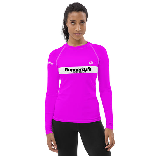 Women's Long Sleeve Shirt - Runner's Life Pink