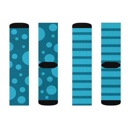 Socks - Dot Stripe Ocean