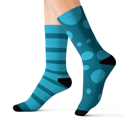 Socks - Dot Stripe Ocean