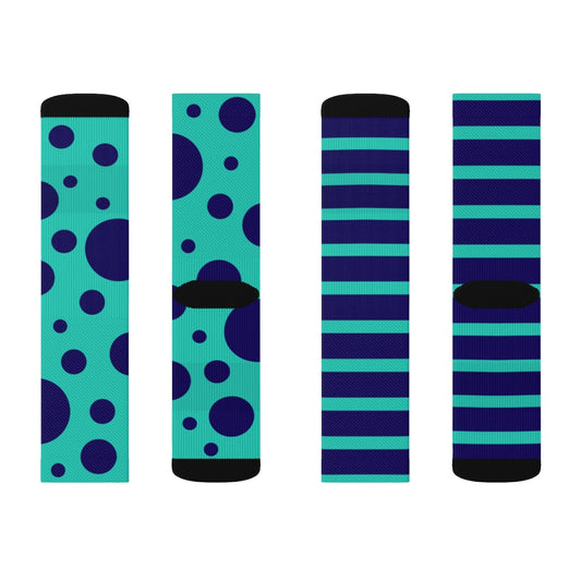Socks - Dot Stripe Mint