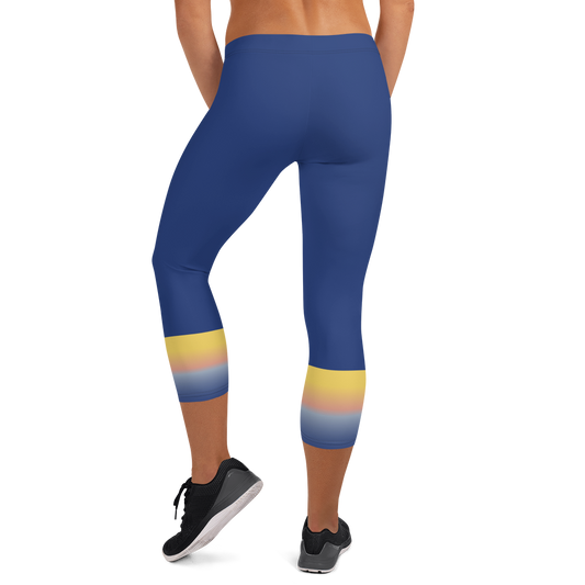 Women's Capri Tights - Evening Sun