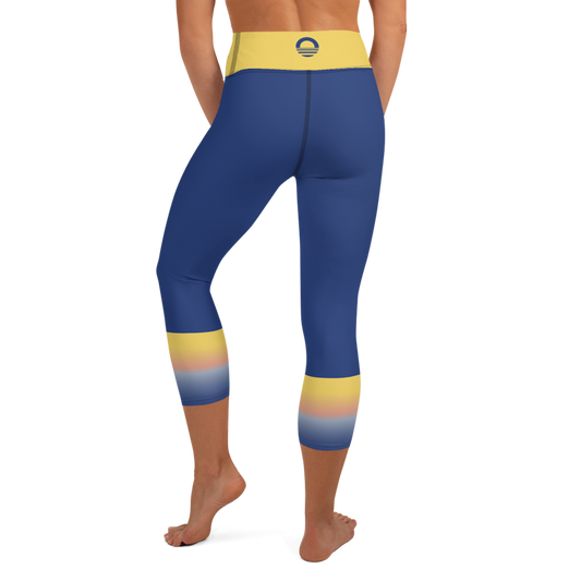 Women's Yoga Capri Tights - Evening Sun