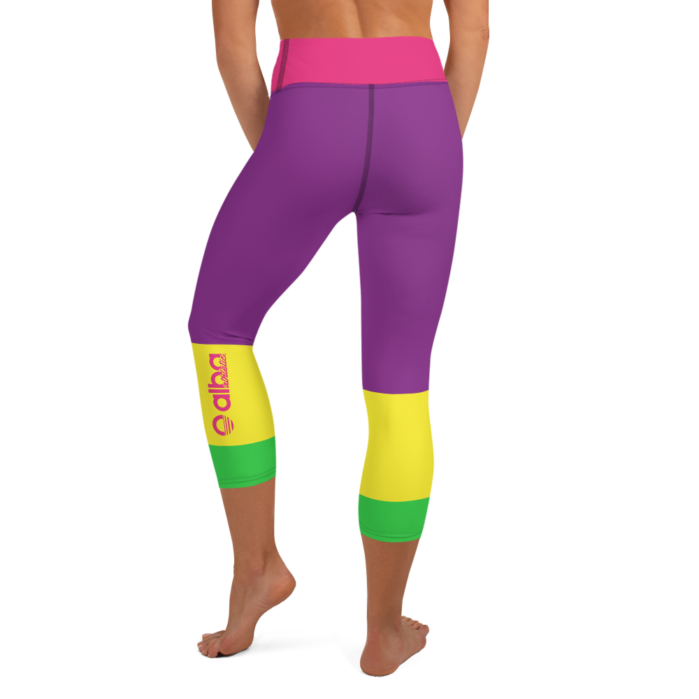 Women's Yoga Capri Tights - Neon