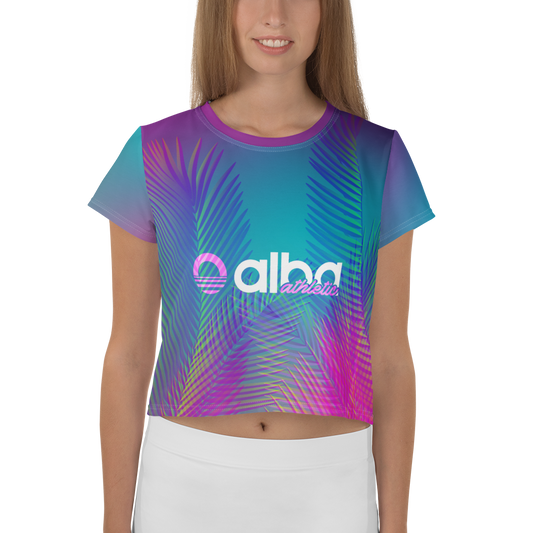 Women's Crop Tee - Palms