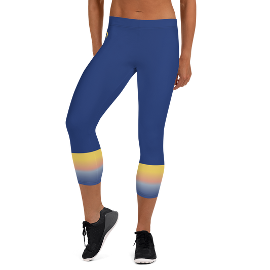 Women's Capri Tights - Evening Sun