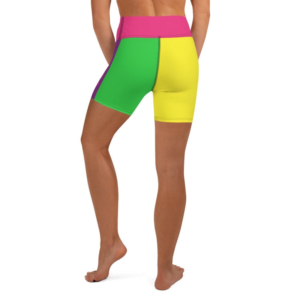 Women's Yoga Shorts - Neon