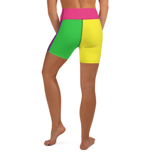 Women's Yoga Shorts - Neon