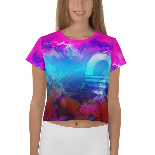Women's Crop Tee - Mountain Dream
