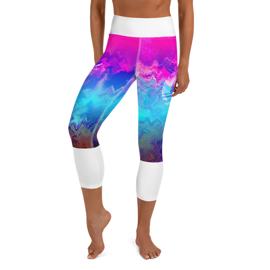 Women's Yoga Capri Tights - Mountain Dream