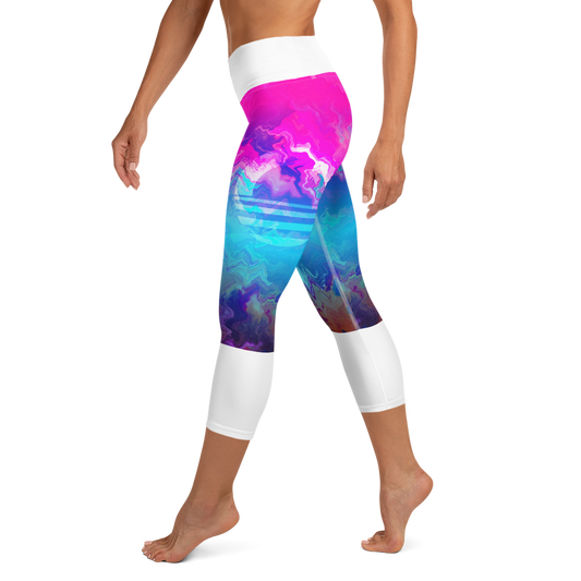 Women's Yoga Capri Tights - Mountain Dream