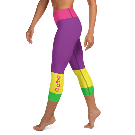 Women's Yoga Capri Tights - Neon