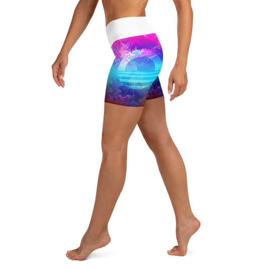 Women's Yoga Shorts - Mountain Dream