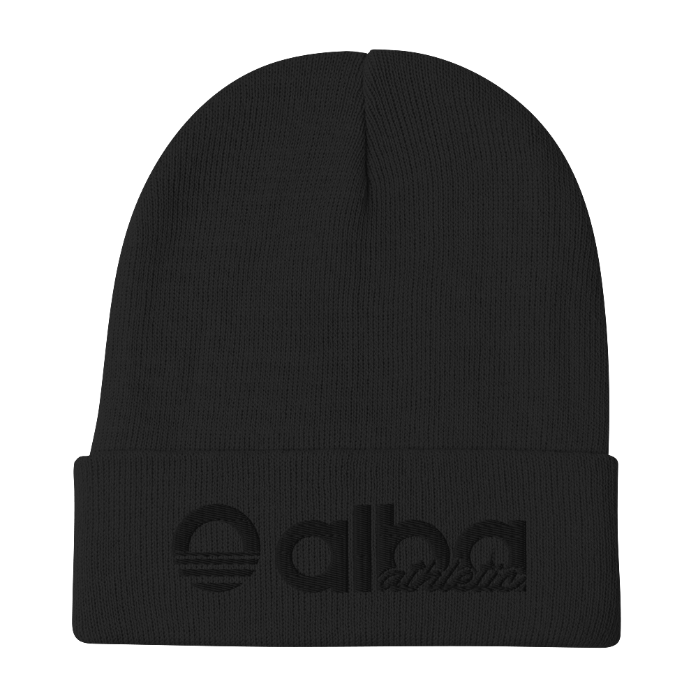 Embroidered Beanie - Black Out